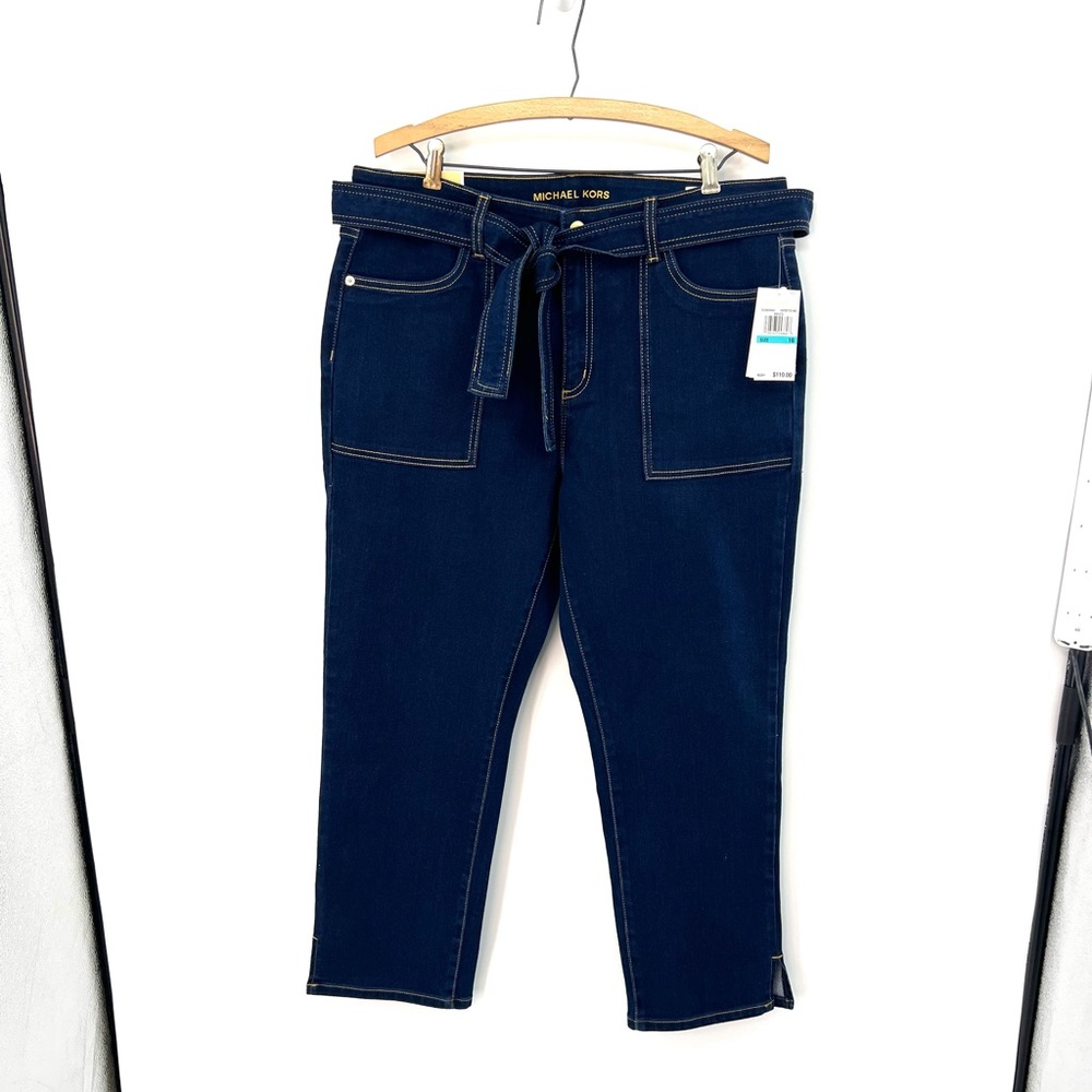 Micheal Micheal Kors Selma Straight Overdyed Ind Wash’ Pant Woman’s Size 16
